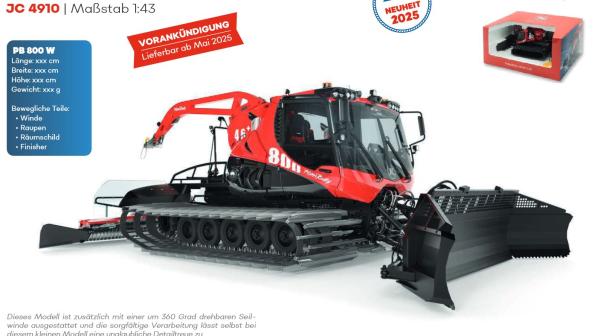 Jägerndorfer 4910: Snow Groomer PistenBully 800 W 1:43